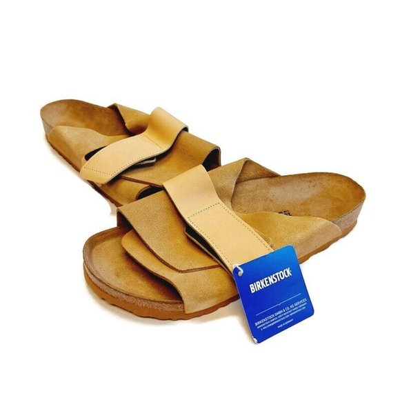 Birkenstock Kyoto Nubuck Suede Leather Sandals Womens 10 Mens 8 Sand Brown - Picture 5 of 10